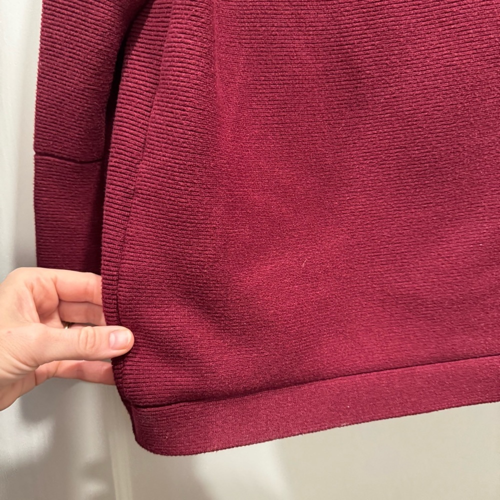 ANRABESS Oversized Turtleneck Batwing Cozy Baggy Burgundy Holiday‎ Party Festive - Picture 6 of 9